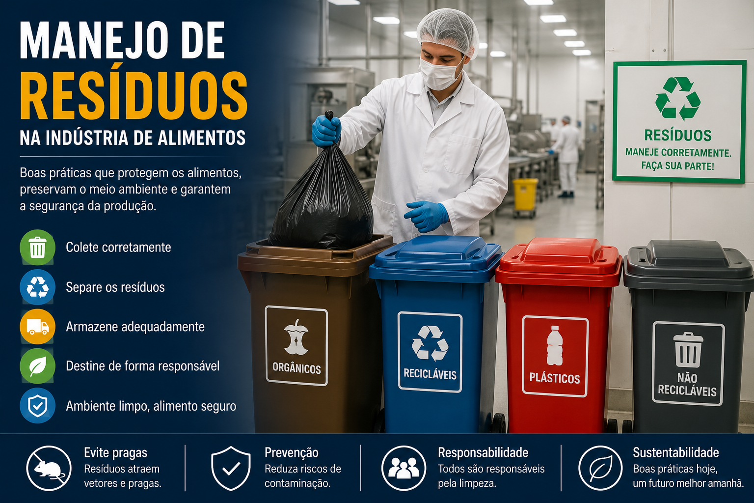 Manejo de Resíduos na Indústria de Alimentos: Boas Práticas para Garantir a Segurança dos Alimentos