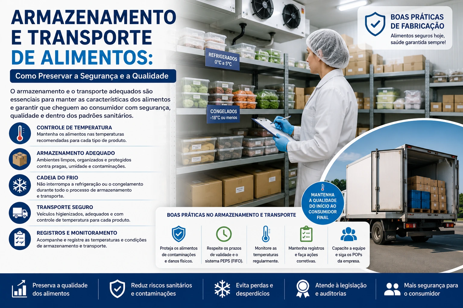 Armazenamento e Transporte de Alimentos: Como Preservar a Segurança e a Qualidade